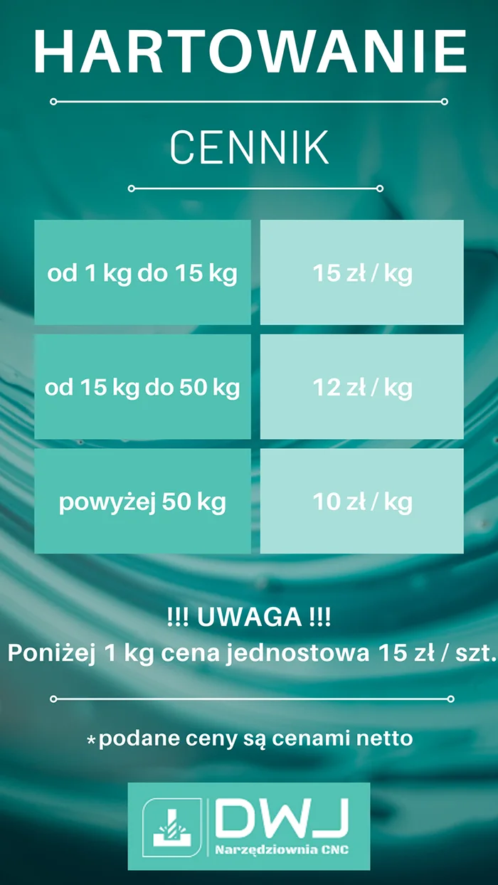 hartowanie cennik dwj cennik hartowanie cnc
